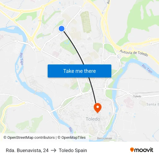 Rda. Buenavista, 24 to Toledo Spain map