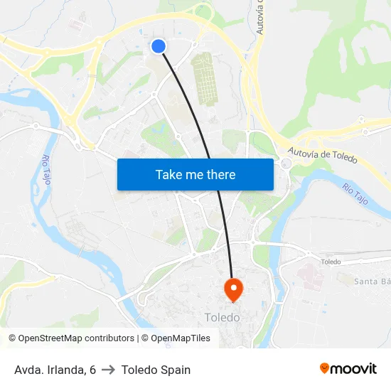 Avda. Irlanda, 6 to Toledo Spain map