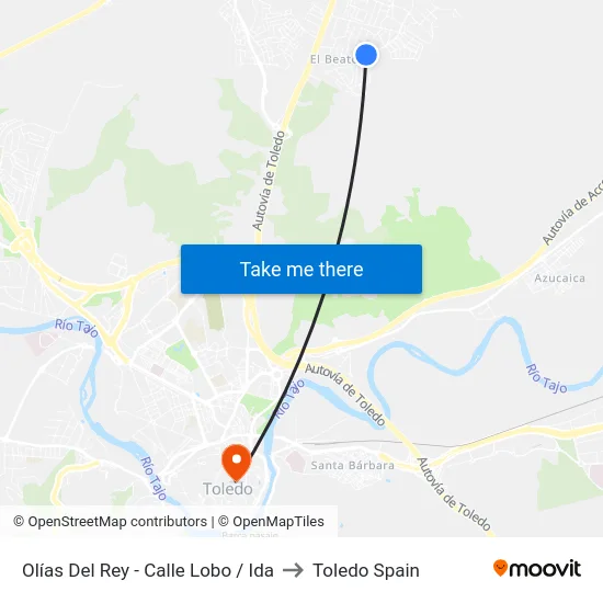 Olías Del Rey - Calle Lobo / Ida to Toledo Spain map