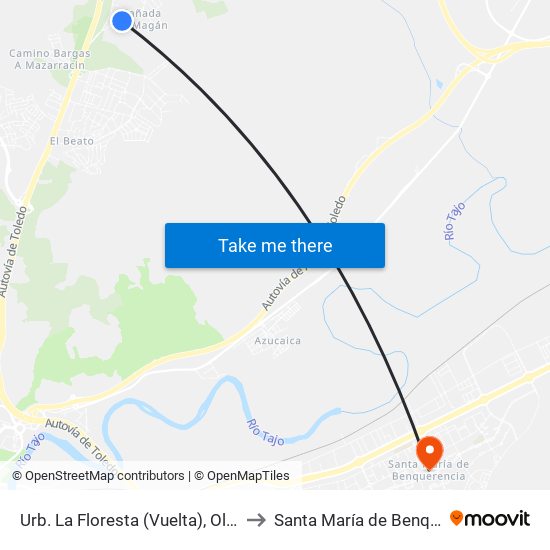 Urb. La Floresta - Vuelta (Olías Del Rey) to Santa María de Benquerencia map