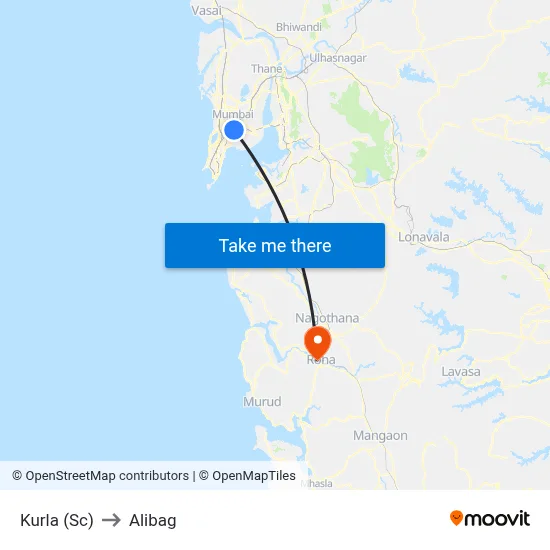 कुर्ला (अनु) to अलीबाग map