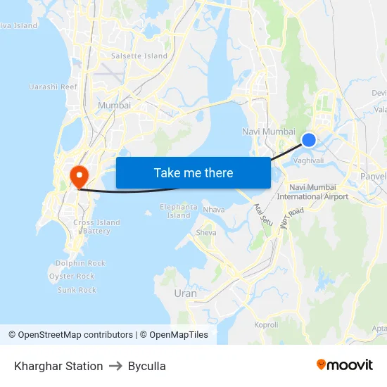 Kharghar Station to Byculla map