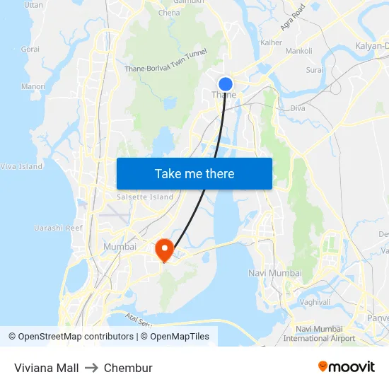 Viviana Mall to Chembur map