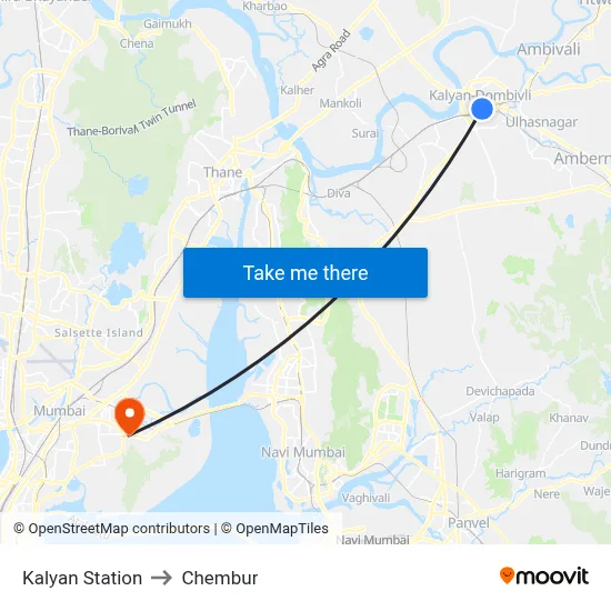 Kalyan Station to Chembur map