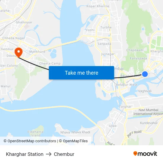 Kharghar Station to Chembur map