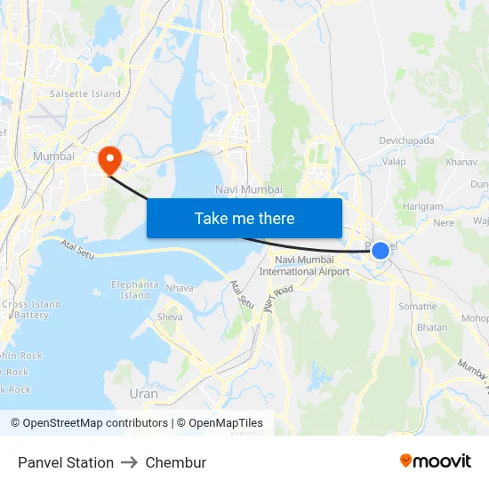 Panvel Station to Chembur map