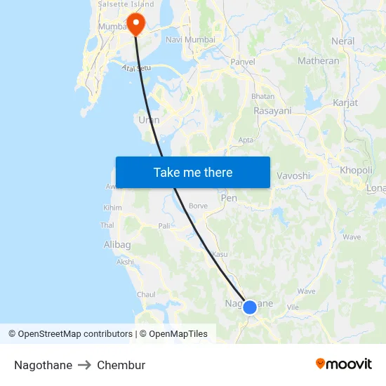 Nagothane to Chembur map
