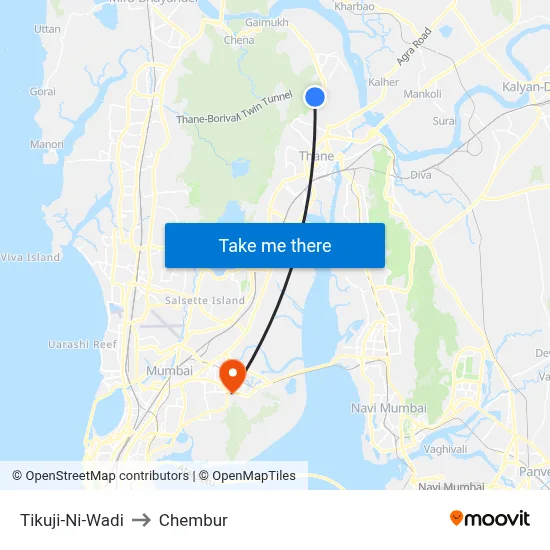 Tikuji-Ni-Wadi to Chembur map