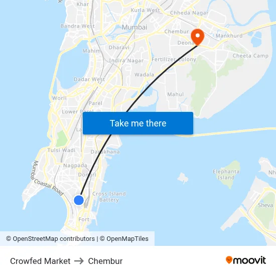 Crowfed Market to Chembur map