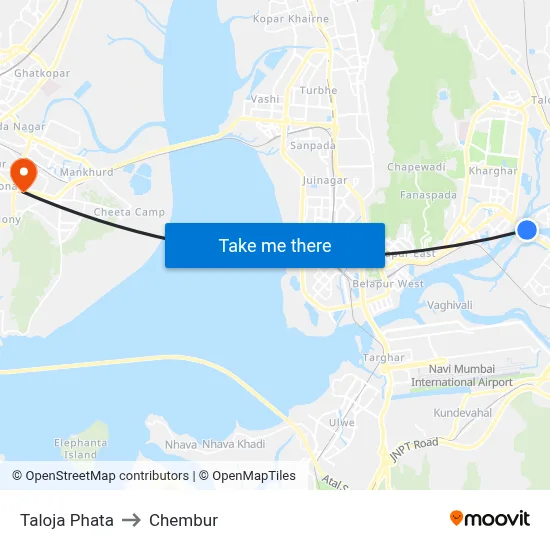 Taloja Phata to Chembur map