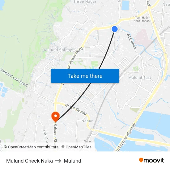 Mulund Check Naka to Mulund map