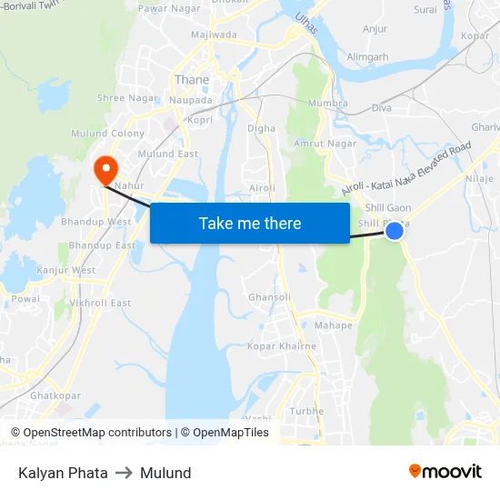 Kalyan Phata to Mulund map