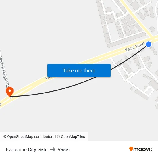 Evershine City Gate to Vasai map