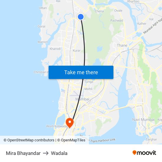 Mira Bhayandar to Wadala with public transportation