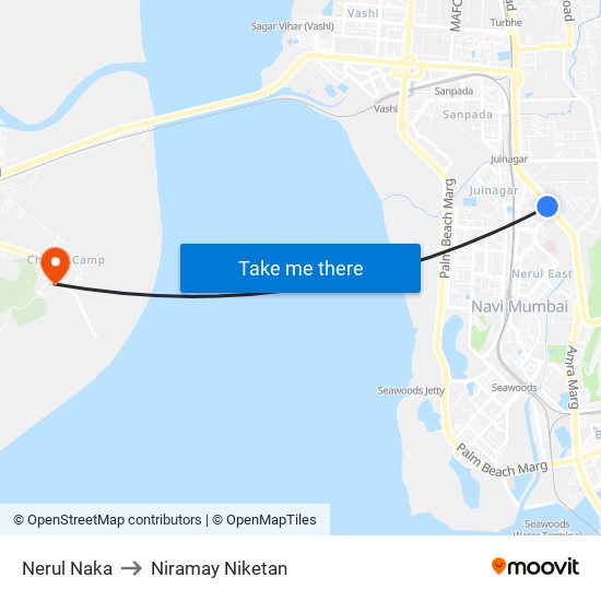 Nerul Naka to Niramay Niketan map