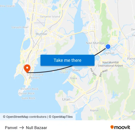 Panvel to Null Bazaar map