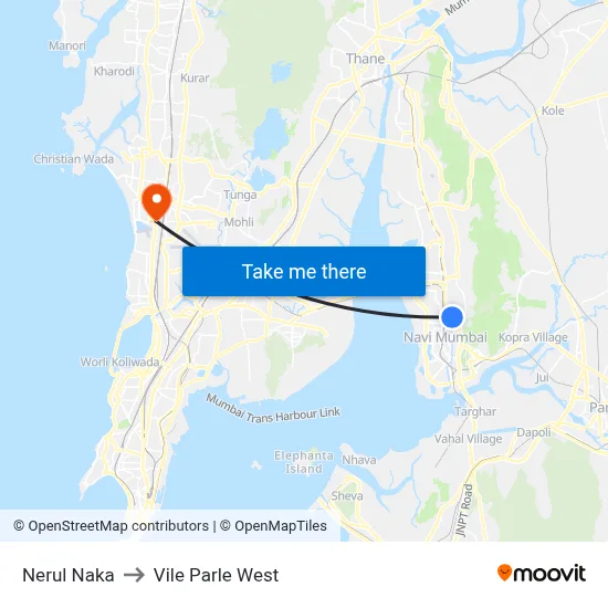 Nerul Naka to Vile Parle West map
