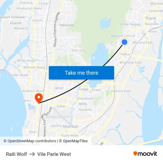 Ralli Wolf to Vile Parle West map