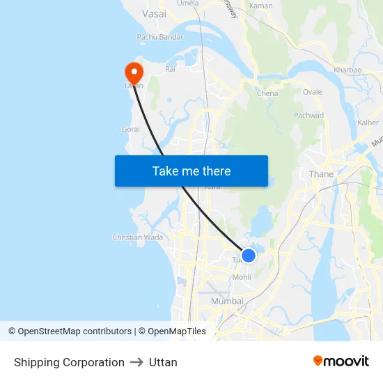 Shipping Corporation to Uttan map