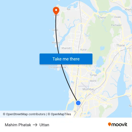Mahim Phatak to Uttan map