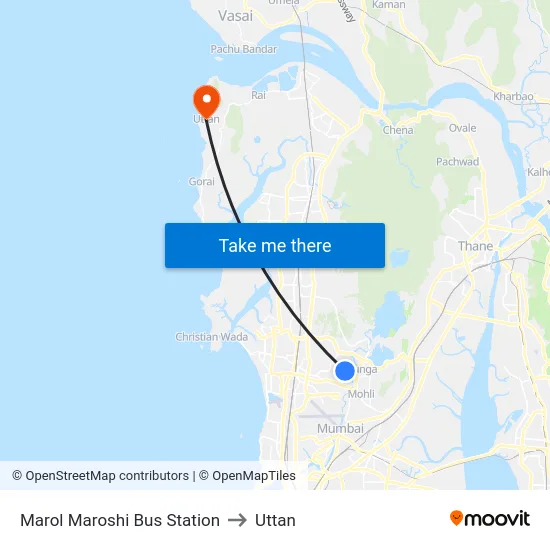 Marol Maroshi Bus Station to Uttan map