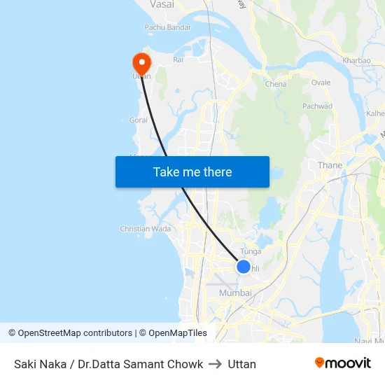 Saki Naka / Dr.Datta Samant Chowk to Uttan map