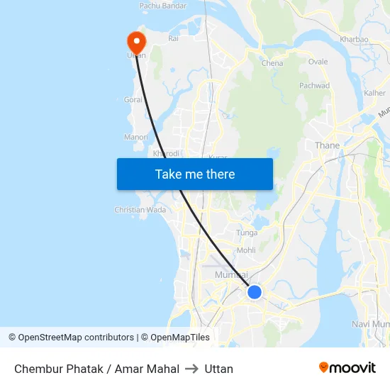 Chembur Phatak / Amar Mahal to Uttan map