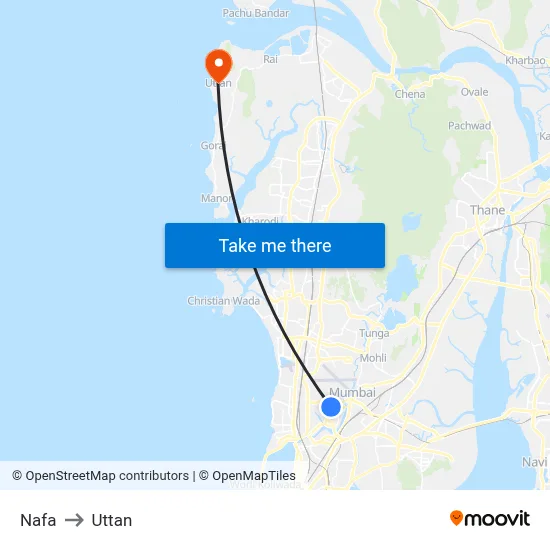 Nafa to Uttan map