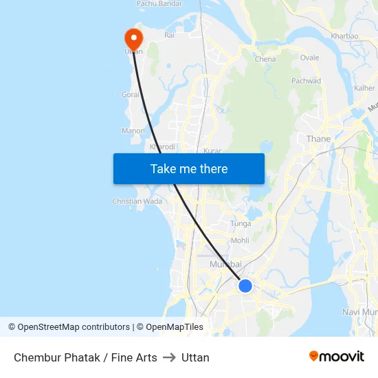 Chembur Phatak / Fine Arts to Uttan map