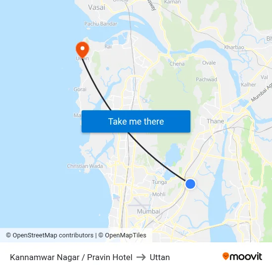 Kannamwar Nagar / Pravin Hotel to Uttan map