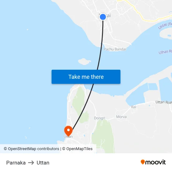 Parnaka to Uttan map