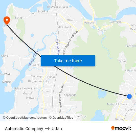 Automatic Company to Uttan map