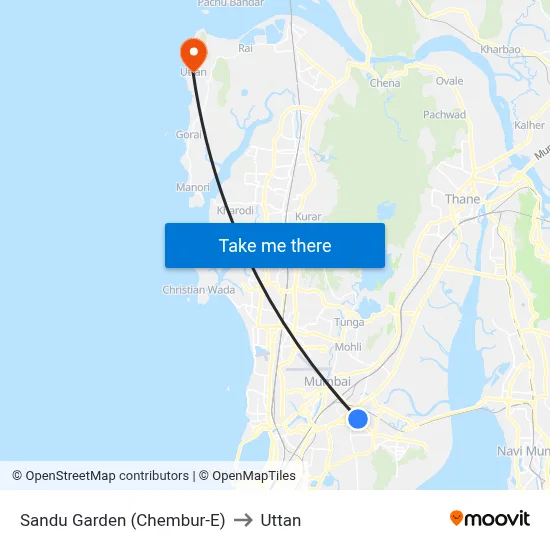 Sandu Garden (Chembur-E) to Uttan map