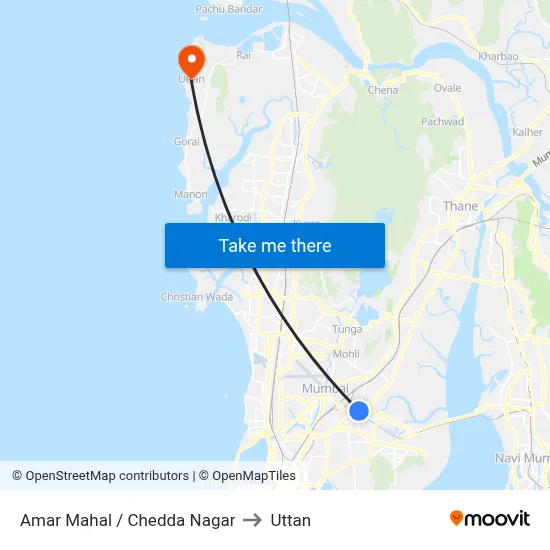 Amar Mahal / Chedda Nagar to Uttan map