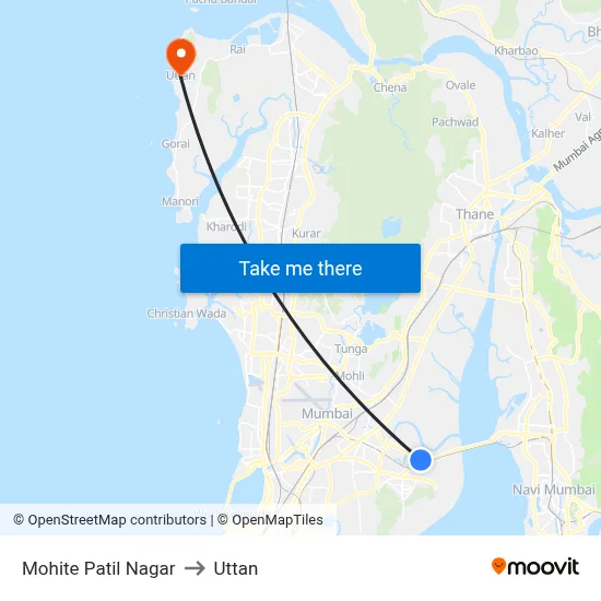 Mohite Patil Nagar to Uttan map