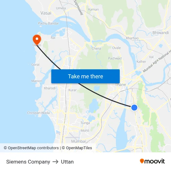 Siemens Company to Uttan map