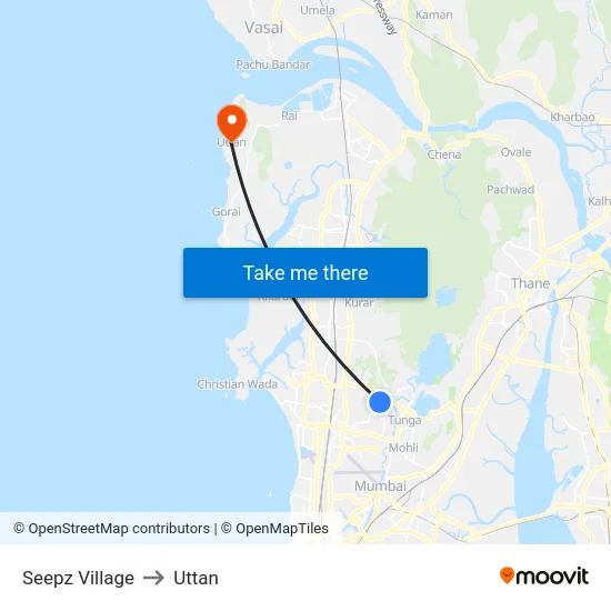 Seepz Village to Uttan map