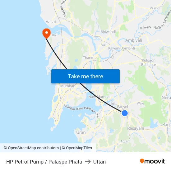 HP Petrol Pump / Palaspe Phata to Uttan map