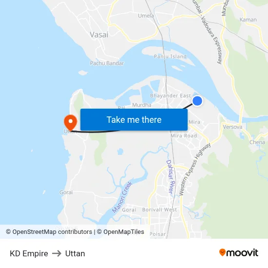 KD Empire to Uttan map