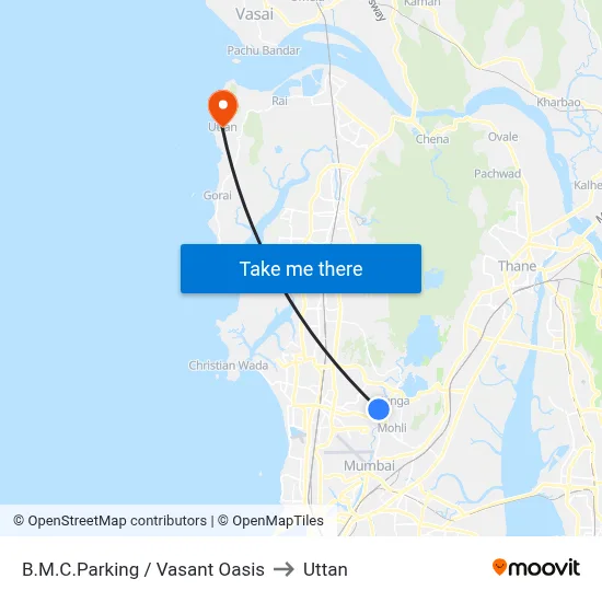 B.M.C.Parking / Vasant Oasis to Uttan map