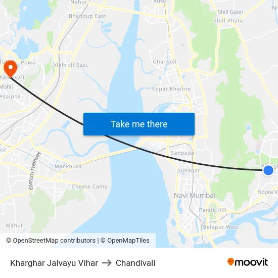 Kharghar Jalvayu Vihar to Chandivali map