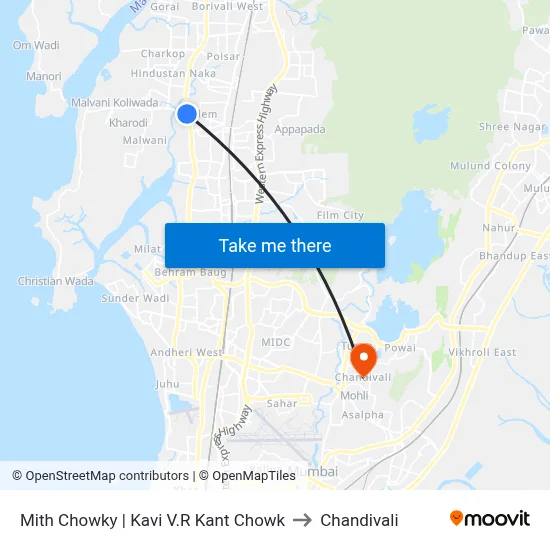 Mith Chowky | Kavi V.R Kant Chowk to Chandivali map