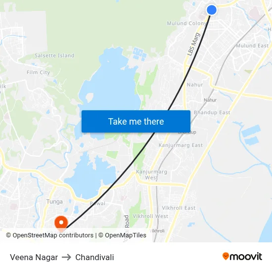 Veena Nagar to Chandivali map