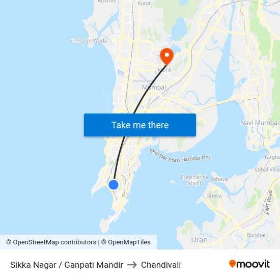 Sikka Nagar / Ganpati Mandir to Chandivali map