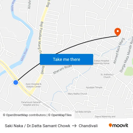 Saki Naka / Dr.Datta Samant Chowk to Chandivali map