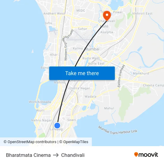Bharatmata Cinema to Chandivali map