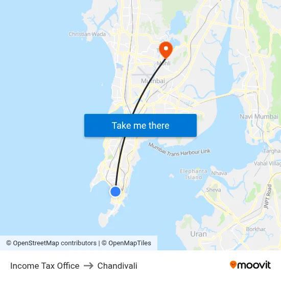 Income Tax Office to Chandivali map