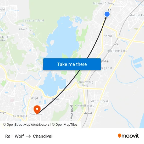 Ralli Wolf to Chandivali map