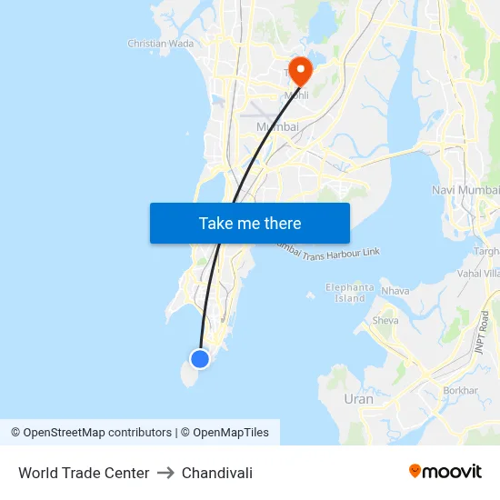 World Trade Center to Chandivali map