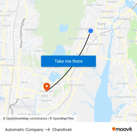 Automatic Company to Chandivali map
